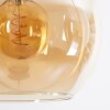 Koyoto hanging light, globe light, pendant light Amber, chrome, clear, Smoke-coloured, 4-light sources
