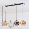 Ripoll hanging light, globe light, pendant light Amber, clear, Smoke-coloured, 4-light sources