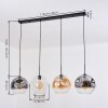Ripoll hanging light, globe light, pendant light Amber, clear, Smoke-coloured, 4-light sources