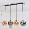 Ripoll hanging light, globe light, pendant light Amber, Smoke-coloured, 4-light sources