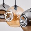 Ripoll hanging light, globe light, pendant light Amber, Smoke-coloured, 4-light sources