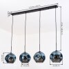Ripoll hanging light, globe light, pendant light blue, 4-light sources