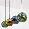 Ripoll hanging light, globe light, pendant light blue, gold, green, 4-light sources