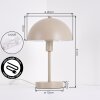 Veltri table lamp sand-coloured, 1-light source
