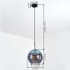 Koyoto hanging light, globe light, pendant light 30 cm blue, 1-light source