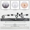 Koyoto hanging light, globe light, pendant light 30 cm Amber, clear, Smoke-coloured, 3-light sources