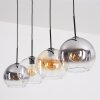 Koyoto hanging light, globe light, pendant light Amber, clear, Smoke-coloured, 4-light sources