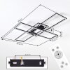 Torresella ceiling light LED black, 1-light source, Remote control