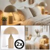Rilon table lamp sand-coloured, 2-light sources