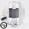 Gorman table lamp silver, 1-light source