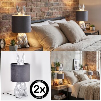 Gorman table lamp silver, 1-light source