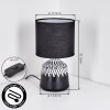 Mirvel table lamp black, white, 1-light source