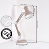 Nurmasuando desk lamp, table lamp LED sand-coloured, white, 1-light source