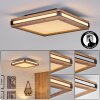 Lucera ceiling light, Panel LED Wood like finish, black, 1-light source