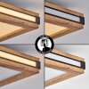 Lucera ceiling light, Panel LED Wood like finish, black, 1-light source
