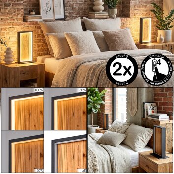 Gerin table lamp LED Ecru, black, 1-light source