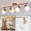 Lumox ceiling light, ceiling spotlight beige, black, 4-light sources