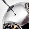 Ripoll hanging light, globe light, pendant light chrome, clear, Smoke-coloured, 1-light source