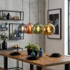 Height-adjustable four glass shade Ripoll pendant light for the dining table