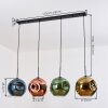Height-adjustable four glass shade Ripoll pendant light for the dining table