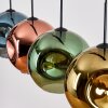Height-adjustable four glass shade Ripoll pendant light for the dining table