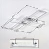 Torresella ceiling light LED silver, 1-light source, Remote control