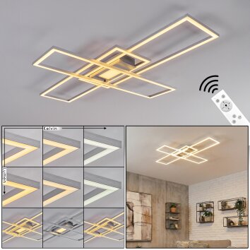 Torresella ceiling light LED silver, 1-light source, Remote control