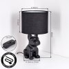Harol table lamp chrome, black, 1-light source