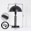 Golam table lamp black, 1-light source
