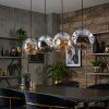 Ripoll hanging light, globe light, pendant light Amber, Smoke-coloured, 4-light sources