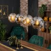 Ripoll hanging light, globe light, pendant light Amber, Smoke-coloured, 4-light sources