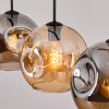 Ripoll hanging light, globe light, pendant light Amber, Smoke-coloured, 4-light sources