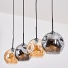 Ripoll hanging light, globe light, pendant light Amber, Smoke-coloured, 4-light sources