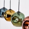 Ripoll hanging light, globe light, pendant light blue, gold, green, coppery, 4-light sources