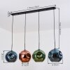 Ripoll hanging light, globe light, pendant light blue, green, coppery, 4-light sources