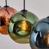 Ripoll hanging light, globe light, pendant light blue, green, coppery, 4-light sources