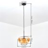 Mertola hanging light, pendant light Amber, 1-light source