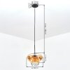 Mertola hanging light, pendant light Amber, 1-light source