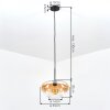 Mertola hanging light, pendant light Amber, clear, 1-light source