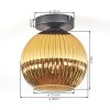 Koyoto ceiling light, globe light 20 cm gold, 1-light source