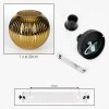 Koyoto ceiling light, globe light 20 cm gold, 1-light source