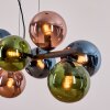 Gastor hanging light, globe light, pendant light blue, green, coppery, 8-light sources