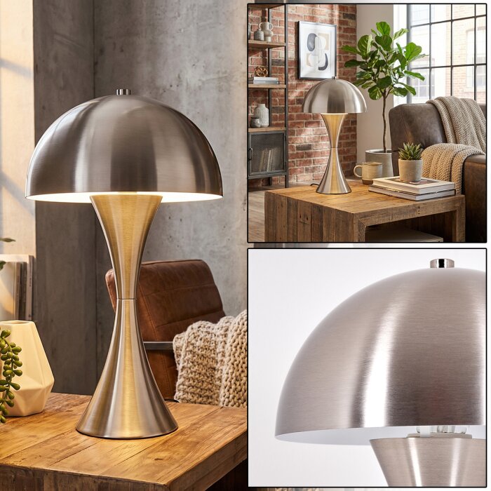 Garil table lamp matt nickel, 1-light source