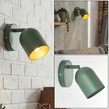 Horen wall light, Wall spotlight green, 1-light source