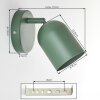 Horen wall light, Wall spotlight green, 1-light source