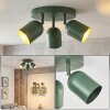 Horen ceiling light, ceiling spotlight green, 3-light sources
