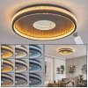 Halin ceiling light LED black, transparent, clear, 1-light source, Remote control