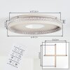 Halin ceiling light LED sand-coloured, transparent, clear, 1-light source, Remote control