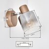 Casterk wall light, wall spotlight brown, chrome, 1-light source