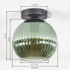 Koyoto ceiling light, globe light 20 cm green, 1-light source